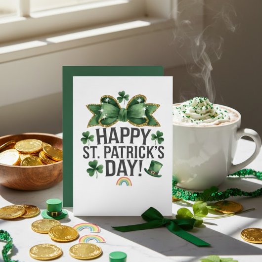 Carte de vœux Saint-Patrick Joyeuse Fête Irlandais