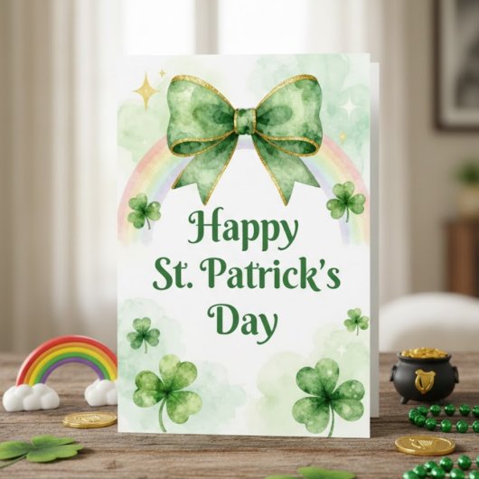 Carte de vœux Saint-Patrick Joyeuse Fête Irlandais