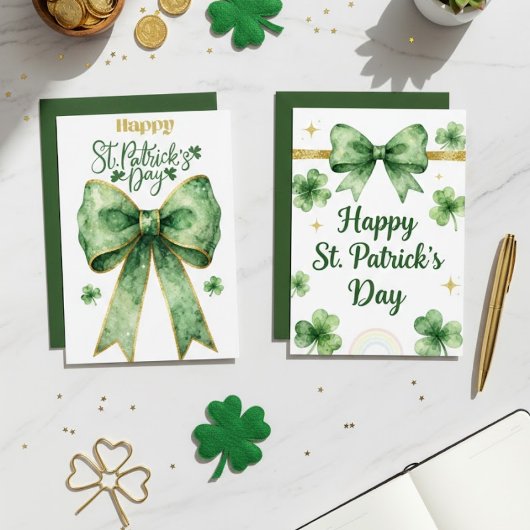 Carte de vœux Saint-Patrick Joyeuse Fête Irlandais