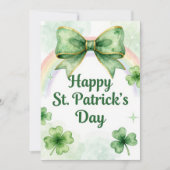 Carte de vœux Saint-Patrick Joyeuse Fête Irlandais (Devant)