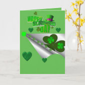 Carte de voeux Saint Patrick's Day (Fleur jaune)