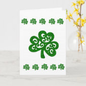 Carte de voeux Saint Patrick's Day (Fleur jaune)