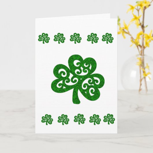 Carte de voeux Saint Patrick's Day (Fleur jaune)