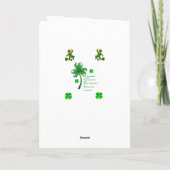 Carte de voeux Saint Patrick's Day (Dos)