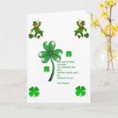 Carte de voeux Saint Patrick's Day (Fleur jaune)