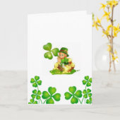 Carte de voeux Saint Patrick's Day (Fleur jaune)