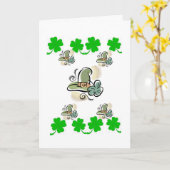 Carte de voeux Saint Patrick's Day (Fleur jaune)