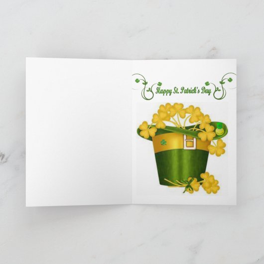 Carte de voeux Saint Patrick's Day (Intérieur)