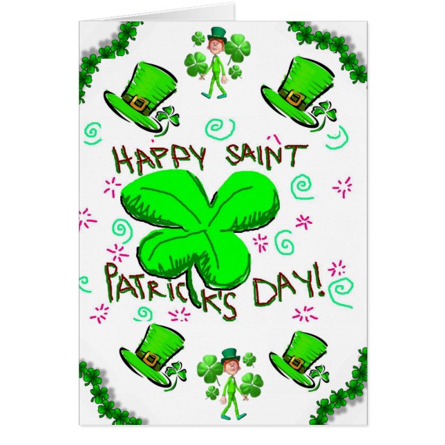 Carte de voeux Saint Patrick's Day (Devant)