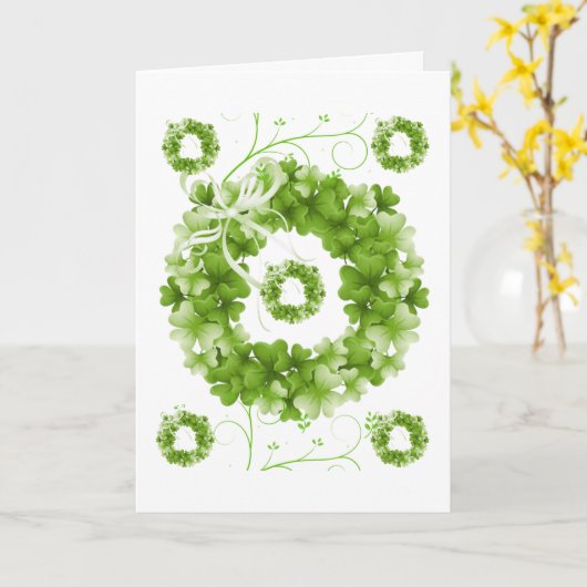 Carte de voeux Saint Patrick's Day (Fleur jaune)