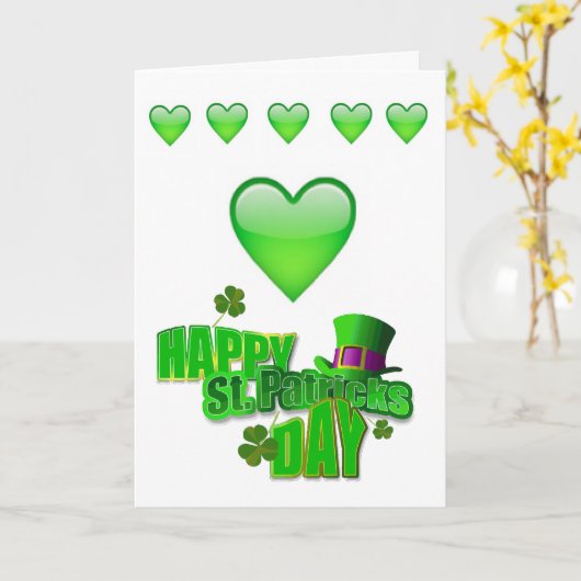 Carte de voeux Saint Patrick's Day (Fleur jaune)