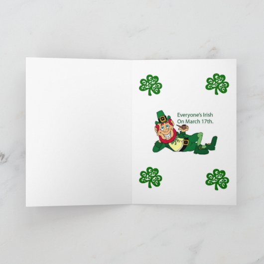 Carte de voeux Saint Patrick's Day (Intérieur)