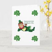 Carte de voeux Saint Patrick's Day (Fleur jaune)