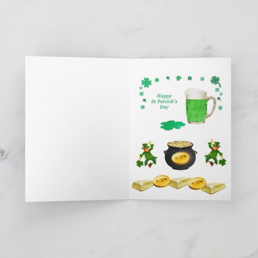 Carte de voeux Saint Patrick's Day (Intérieur)