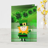 Carte de voeux Saint Patrick's Day (Fleur jaune)