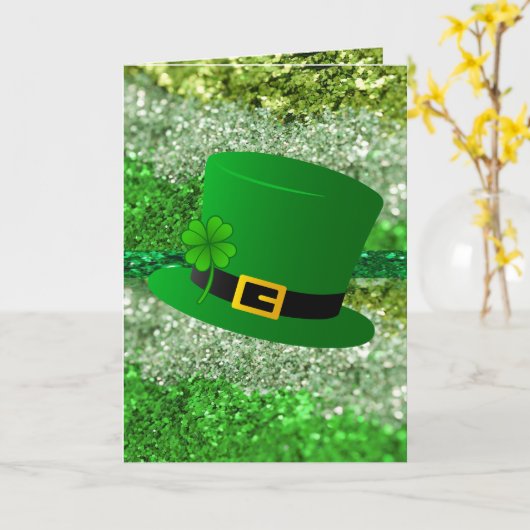 Carte de voeux Saint Patrick's Day (Fleur jaune)