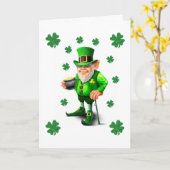 Carte de voeux Saint Patrick's Day (Fleur jaune)