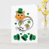 Carte de voeux Saint Patrick's Day (Fleur jaune)