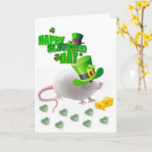 Carte de voeux Saint Patrick's Day (Fleur jaune)