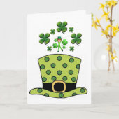 Carte de voeux Saint Patrick's Day (Fleur jaune)