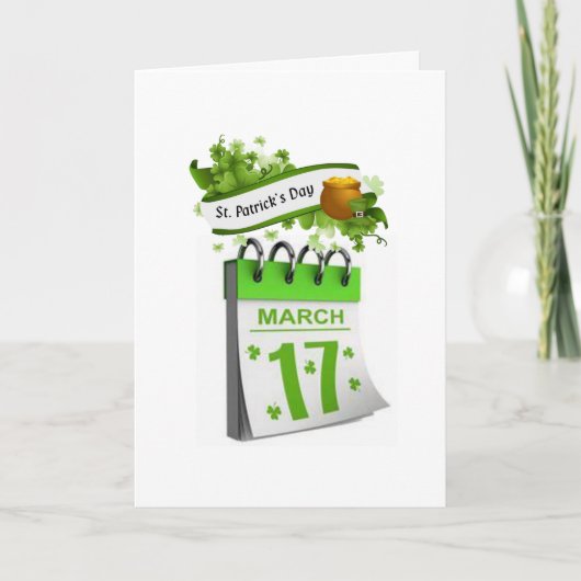 Carte de voeux Saint Patrick's Day (Devant)