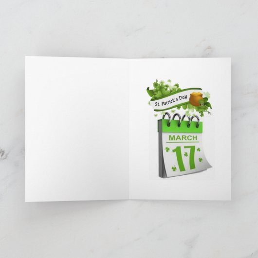 Carte de voeux Saint Patrick's Day (Intérieur)