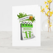 Carte de voeux Saint Patrick's Day (Fleur jaune)