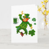 Carte de voeux Saint Patrick's Day (Fleur jaune)