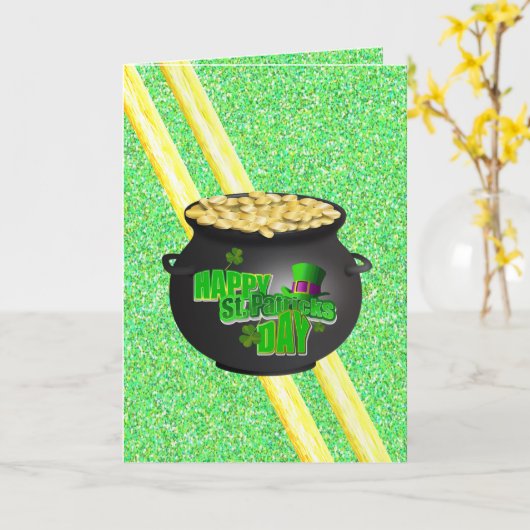 Carte de voeux Saint Patrick's Day (Fleur jaune)