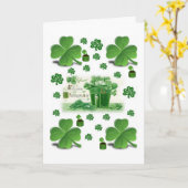 Carte de voeux Saint Patrick's Day (Fleur jaune)