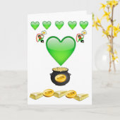 Carte de voeux Saint Patrick's Day (Fleur jaune)