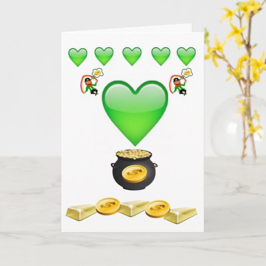 Carte de voeux Saint Patrick's Day (Fleur jaune)