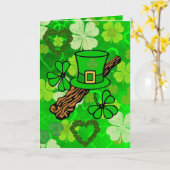 Carte de voeux Saint Patrick's Day (Fleur jaune)