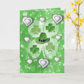 Carte de voeux Saint Patrick's Day (Fleur jaune)