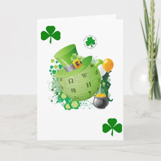 Carte de voeux Saint Patrick's Day (Devant)