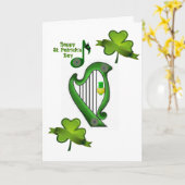Carte de voeux Saint Patrick's Day (Fleur jaune)