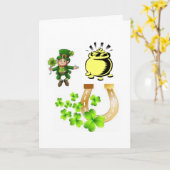 Carte de voeux Saint Patrick's Day (Fleur jaune)