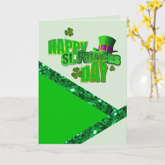 Carte de voeux Saint Patrick's Day (Fleur jaune)