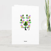 Carte de voeux Saint Patrick's Day Cat Floral (Dos)