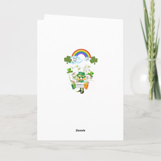 Carte de voeux Saint Patrick's Day Rainbow (Dos)