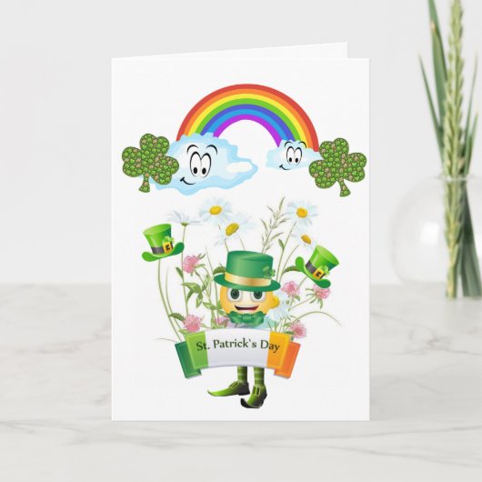 Carte de voeux Saint Patrick's Day Rainbow (Devant)
