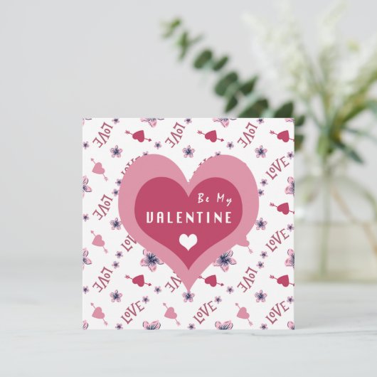 Carte de vœux Saint-Valentin (Debout devant)