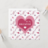 Carte de vœux Saint-Valentin (Devant/Arrière en situation)