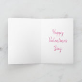 Carte de voeux Saint Valentin Chaussure rose (Intérieur)