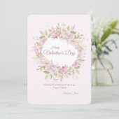 Carte de vœux Saint-Valentin Couronne de Roses (Debout devant)