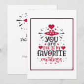 Carte de vœux Saint-Valentin Espace Humour Coup de (Devant / Derrière)