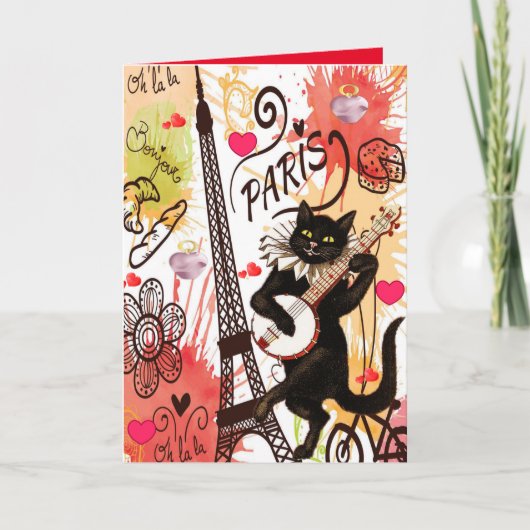 Carte de voeux Saint Valentin Paris France (Devant)