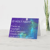 Carte de voeux SAINTE de NUIT d'O (Dos)