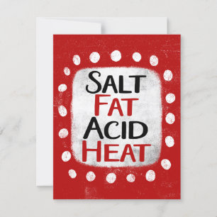 Carte de voeux Salt Fat Acid Heure
