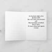 Carte de vœux Samhain joyeux (Intérieur)